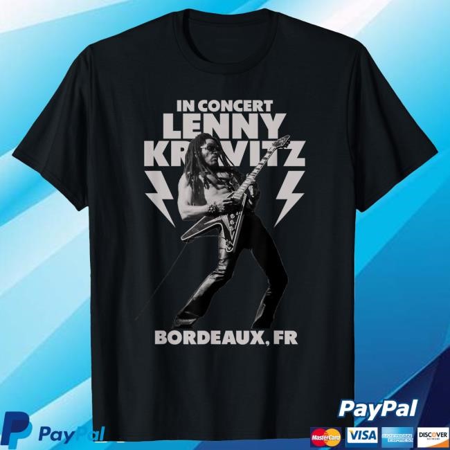 Official Lenny Kravitz – Blue Electric Light Tour 2025 Bordeaux Tshirt