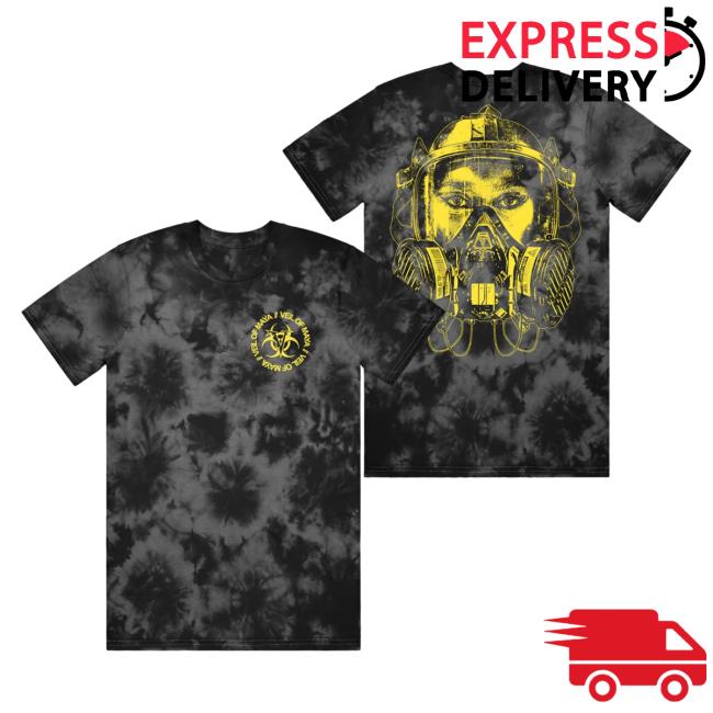 Sumerian Records Veil Of Maya Band Merch Gas Mask Black Crystal Dye Popover Shirt