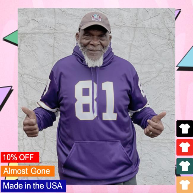 Carl Eller Jersey Hoodie Purple Home
